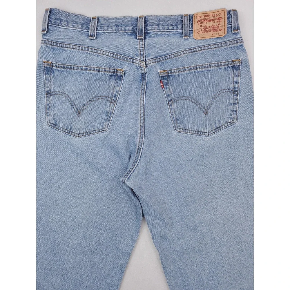 Levis 560 Jeans Mens 38x30 Blue Light Wash Comfort Fit Relaxed Tapered Denim Y2K